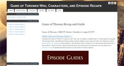 Desktop Screenshot of gameofthrones-recap.com